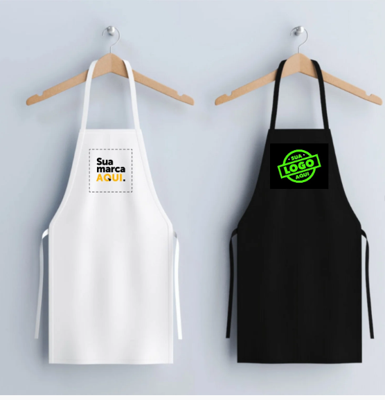 Avental em Brim gravação Silk