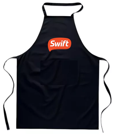 Avental em oxford logo em silk