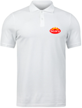 Polo Branca logomarca Silk