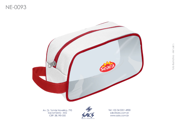 Nécessaire confeccionada em poliéster NE-093 - Mínimo de 100 peças