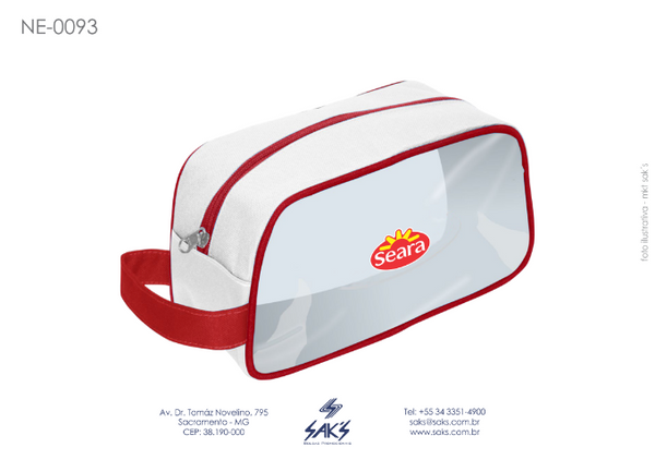 Nécessaire confeccionada em poliéster NE-093 - Mínimo de 100 peças