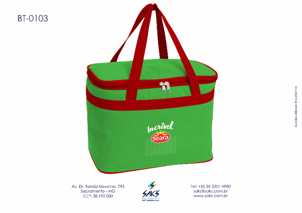 Bolsa térmica confeccionada em lona BT-103 - Mínimo de 100 peças