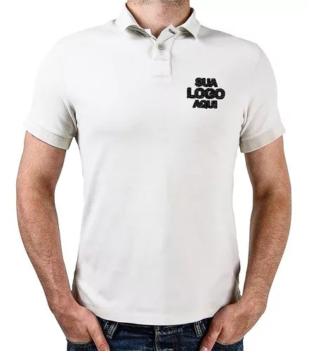 Polo em meia malha - gravação Silk