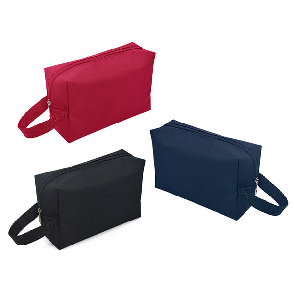 Necessaire confeccionada em poliester 600 com alça lateral