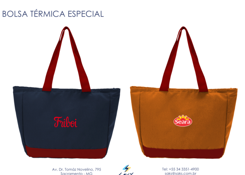 Bolsa Térmica em poliéster 600 - Mínimo de 100 peças
