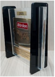 Troféu 20 cm base e corpo duplo - modelo 3