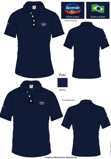 Kit de Uniforme Rezende (4 polos + 1 camisa social+ 1 jaqueta sem forro)= compra mínima de 12 kits