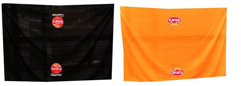 TOALHA P/ EXPOSIÇÃO EM OXFORD 100% PES - 1,45 X 2,00 m (SILK 4 LATERAIS)