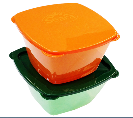 Kit 2 Potes com tampa